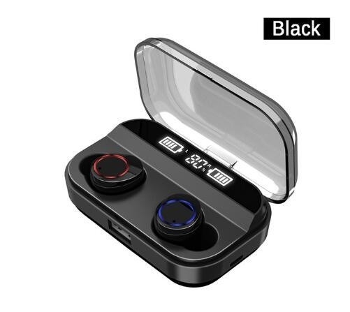 Wireless Earphone Bluetooth 5.0 Earphones Power Display Touch Control Sport Stereo Cordless Earbuds (with 4000mAh Charging Box)